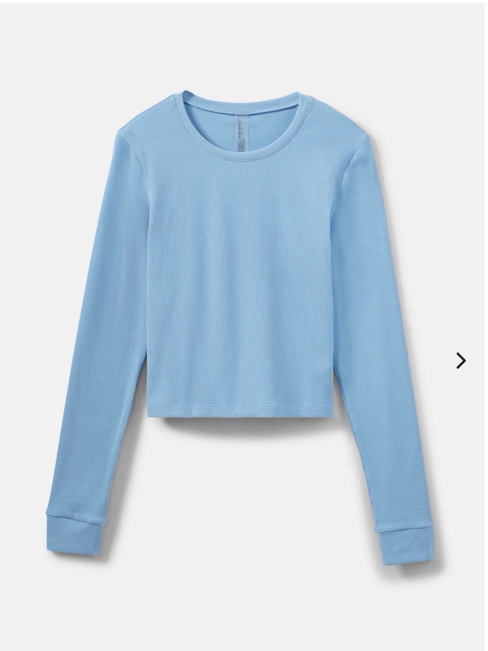 Outdoor Voices Sky Blue Ribbed Crewneck Crop